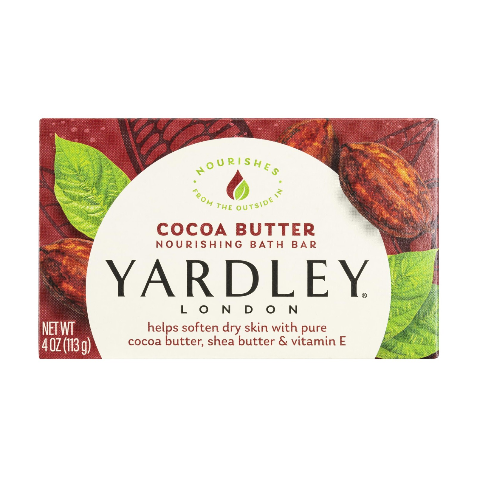 Yardley London Nourishing Bath Soap Bar Cocoa Butter Shea Butter & Vitamin E