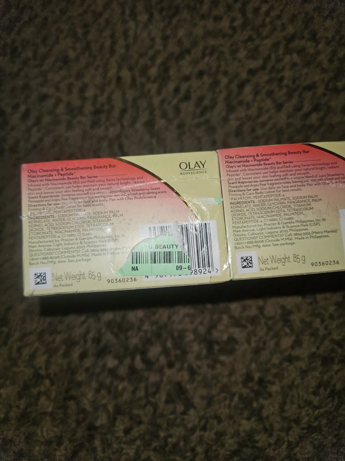 Olay Body Science B3 Niacinamide Peptide Beauty Bar Soap, 8-Pack