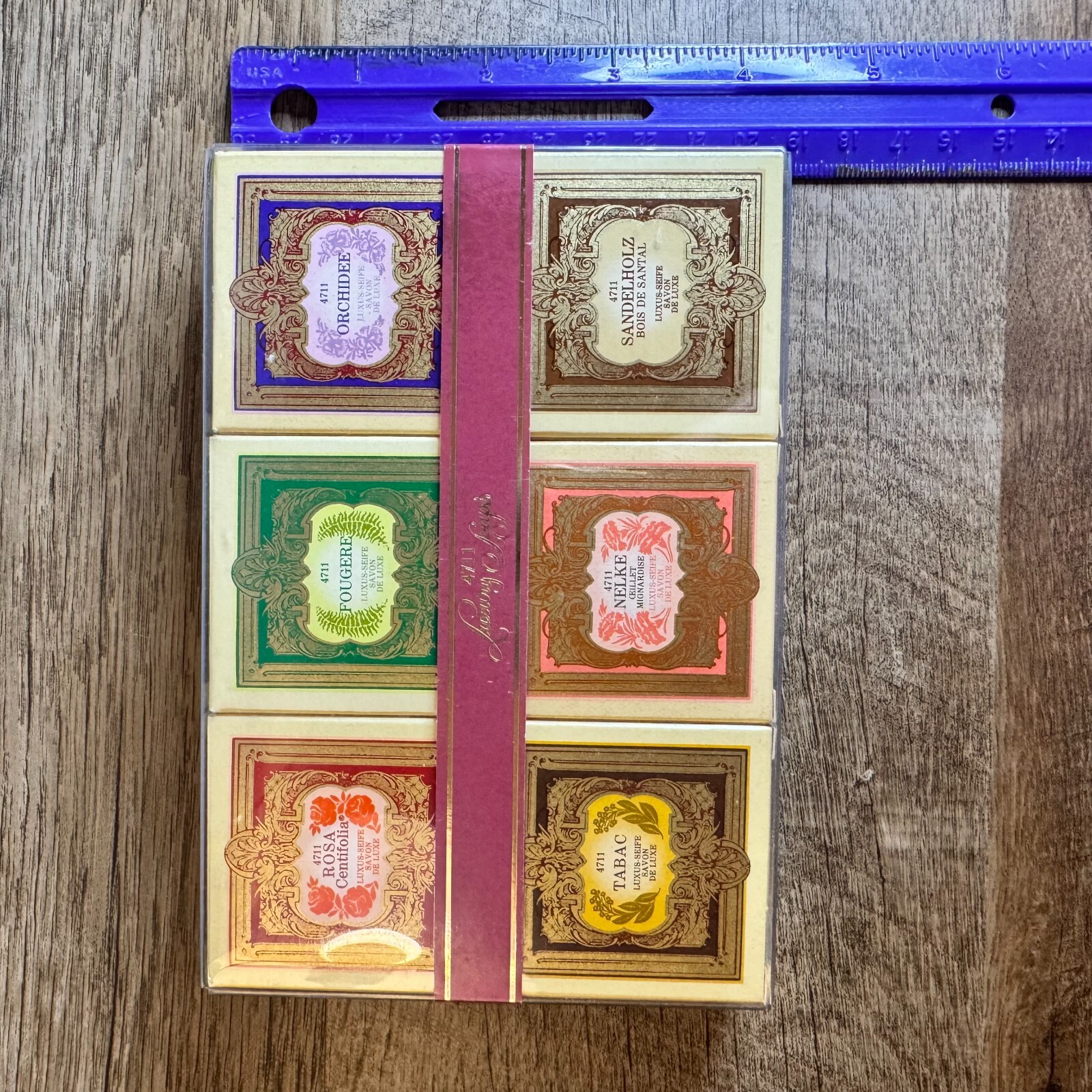 Vintage 1970s-80s 4711 Luxury Soaps, 6x1oz, Made in West Germany, Unique & Rare
