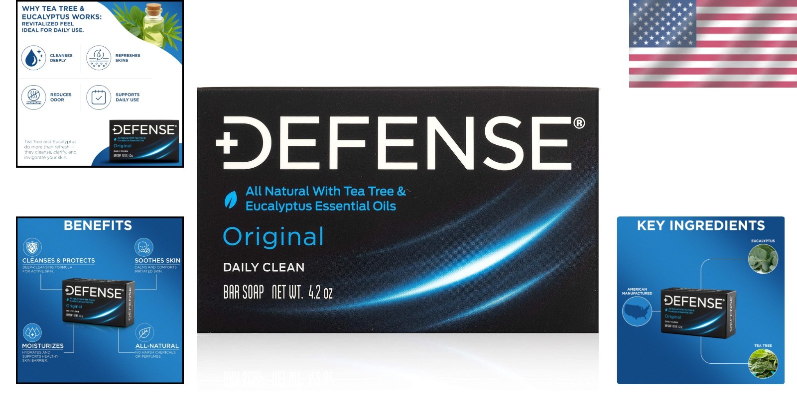 Clinically Proven 4.2 Oz Tea Tree & Eucalyptus Oil Bar – Effective Skin Cleanser