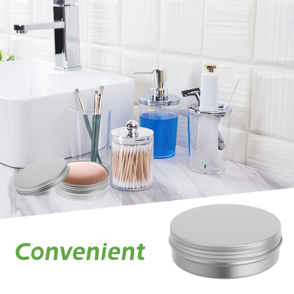3Pcs Lightweight Aluminum Soap Boxes with Lid Reusable Soap Containers Silver