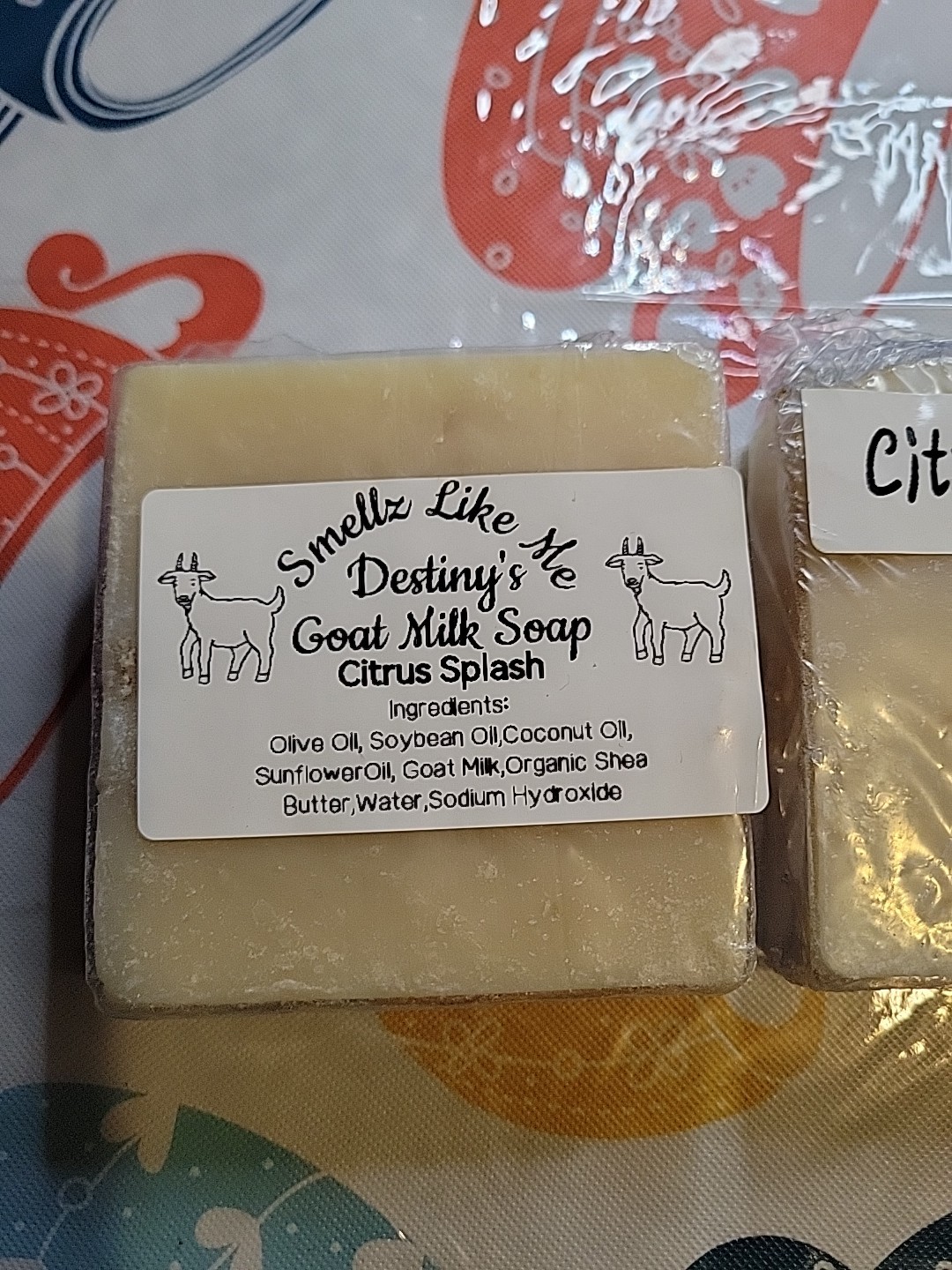 Homemade Goat Milk Soap Citrus Splash