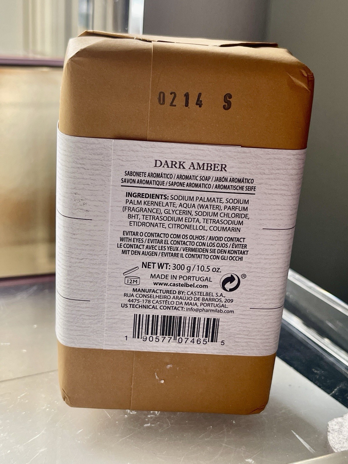 CASTELBEL LTD. Dark Amber Men’s Luxury SOAP BAR 10.5 OZ Scented FAST SHIPPING