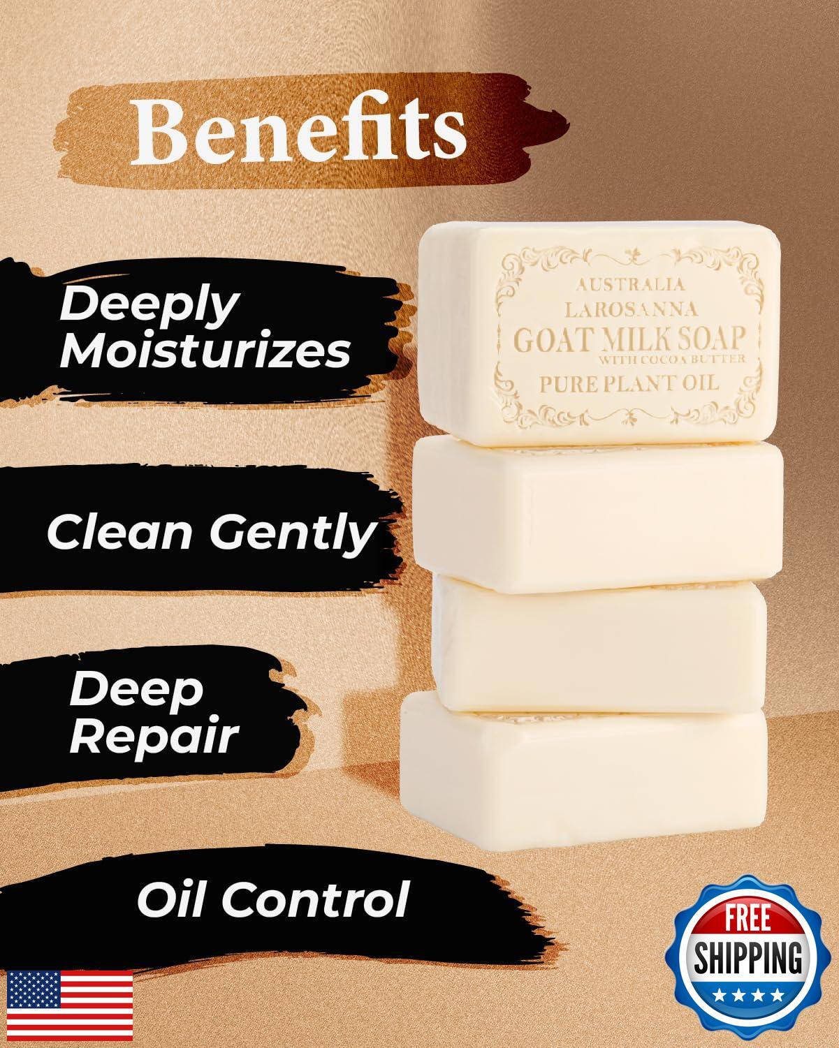 larosanna Australian Goat Milk Soap,Helps Moisturize,Smooth and Cleanse Skin,