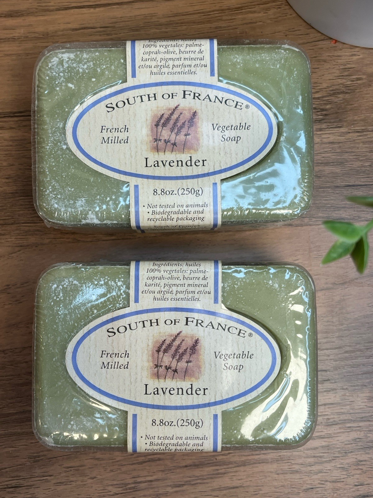 2 NEW South of France LAVENDER Bath Sized Soap Bars “French Milled” 8.8oz Sealed
