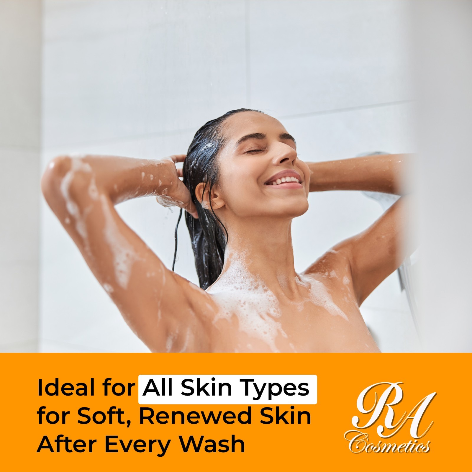 RA Cosmetics African Liquid Black Soap 8oz – Body & Face Wash – For Oily & Acne
