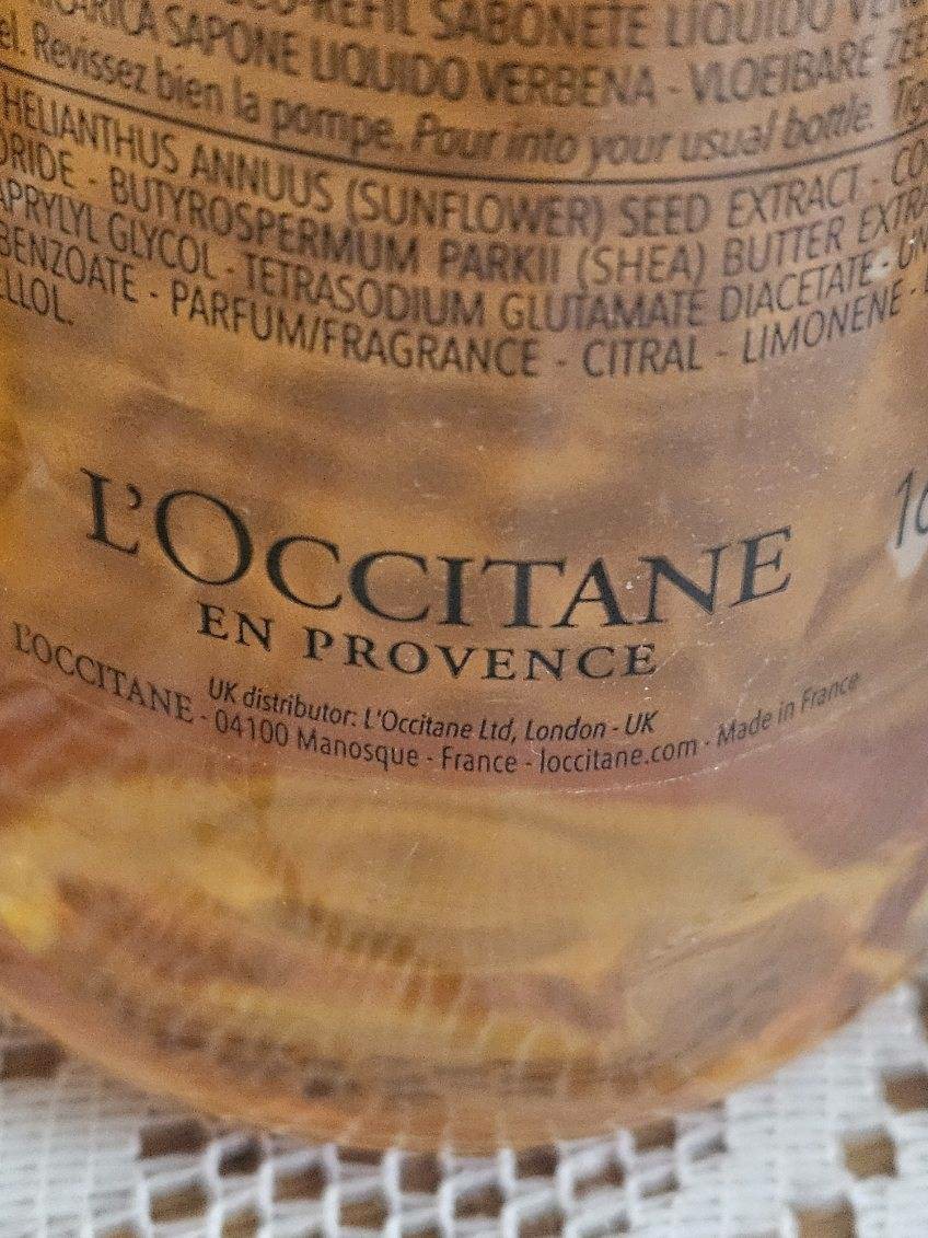 L’OCCITANE Shea VERBANA LIquid Soap REFILL Hand & Body 16.9 fl oz Ea. X 2 France