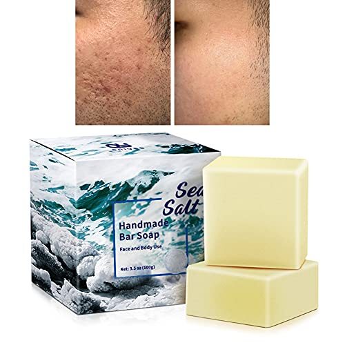 2 PK Sea Salt Soap 3.5 Oz Each, Exfoliating Acne Deeply Clean Problem Skin