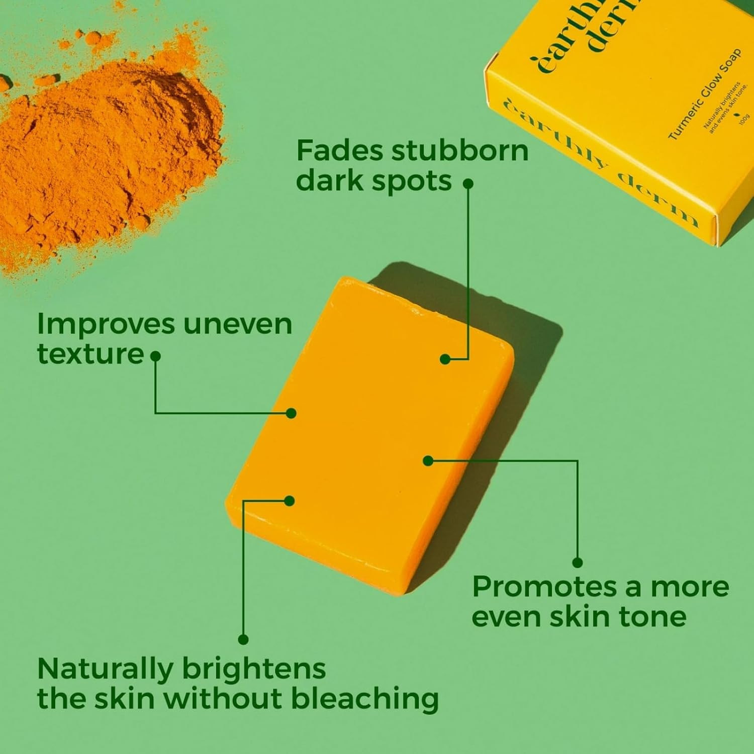 Turmeric Glow Soap Bar for Face and Body, Natural Handmade Bar, Gentle Cleansing