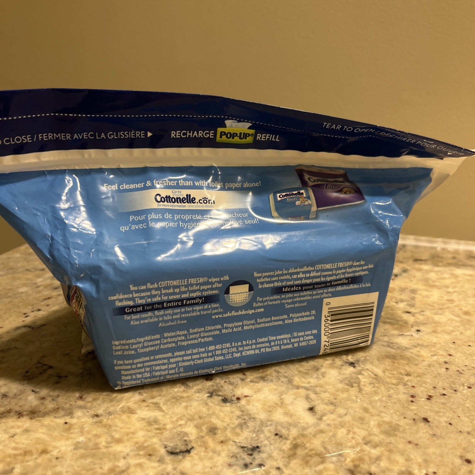 Cottonelle Flushable Wet Wipes 84 Count, ~ DISHEVELED PACKS ~ UNOPENED 2007