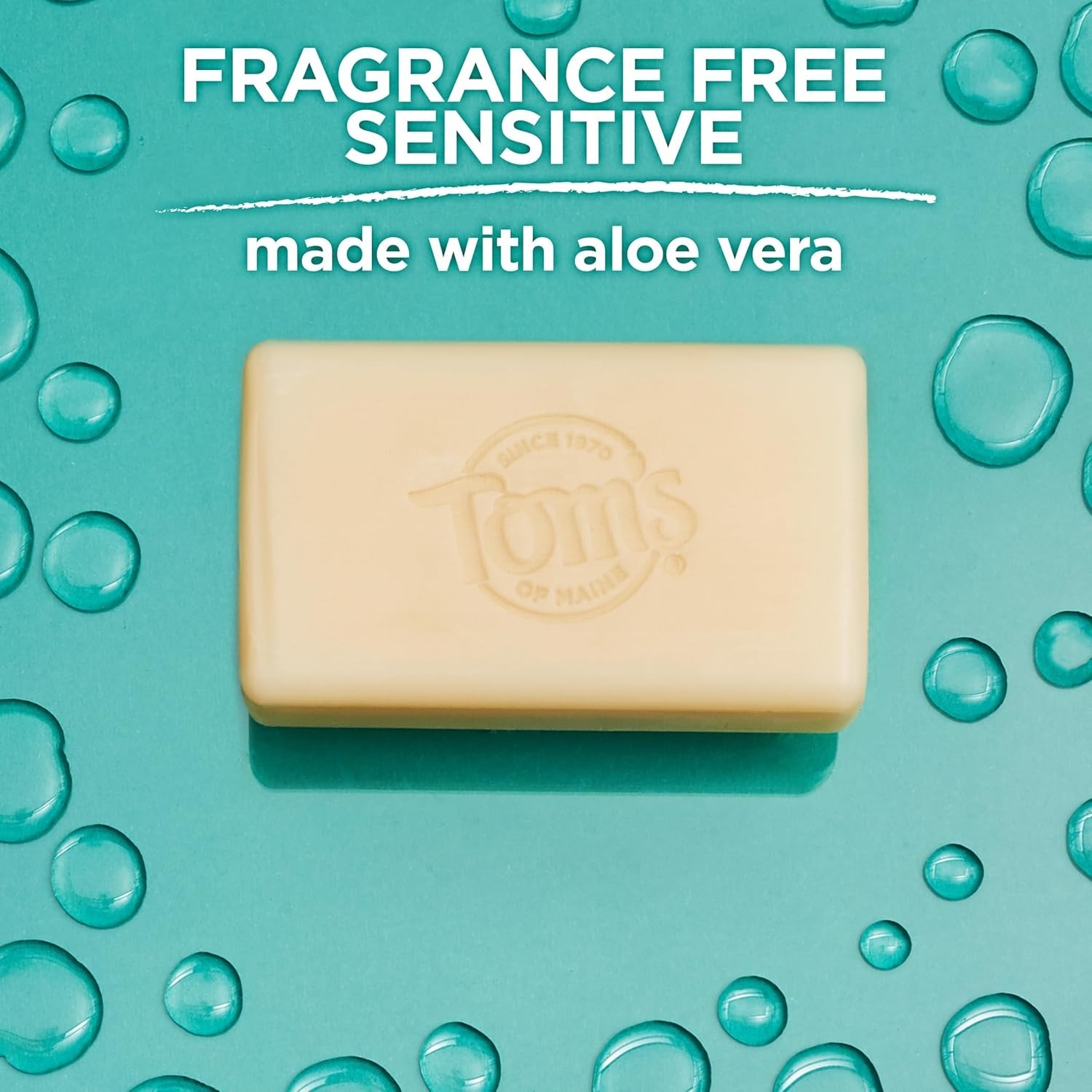 Dermatologist-Tested Tom’s of Maine Fragrance-Free Soap – Pack of 6, 5oz Bars