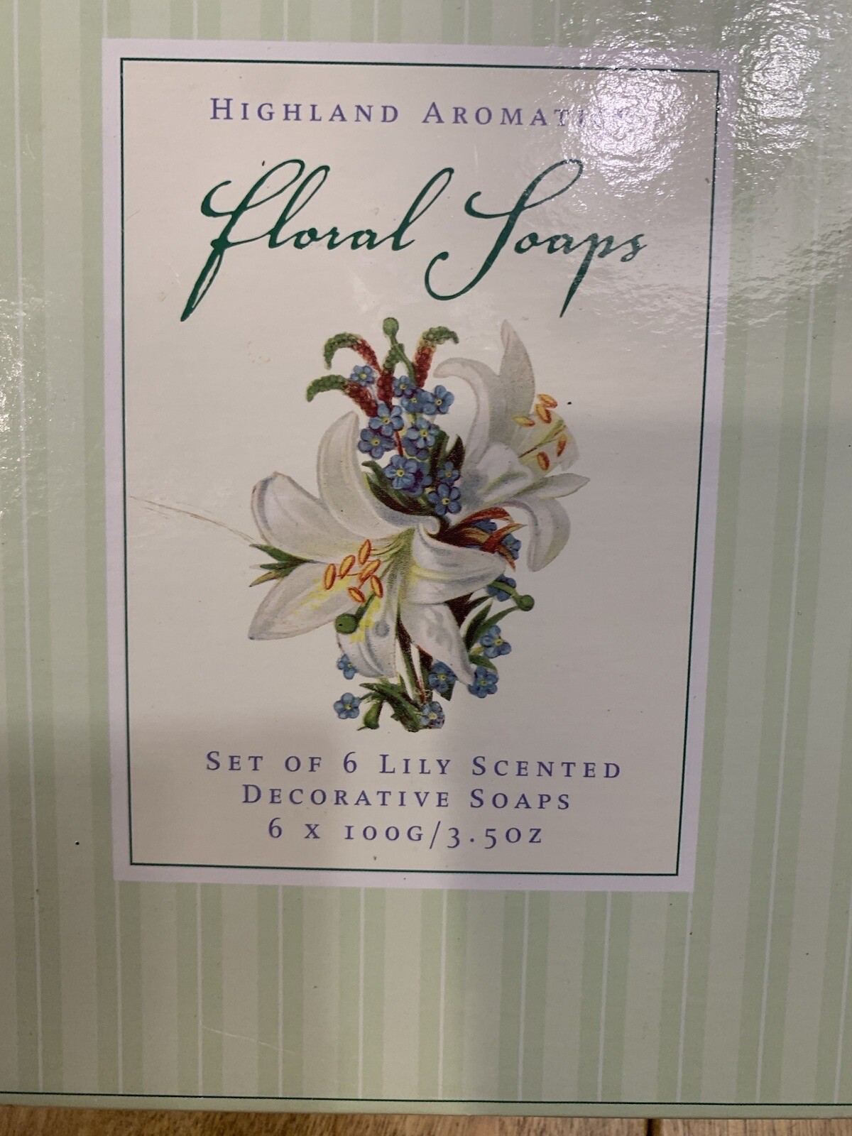 NEW Set 6 Highland Aromatics Floral Soaps Lily Scented Triple-Milled Scotland