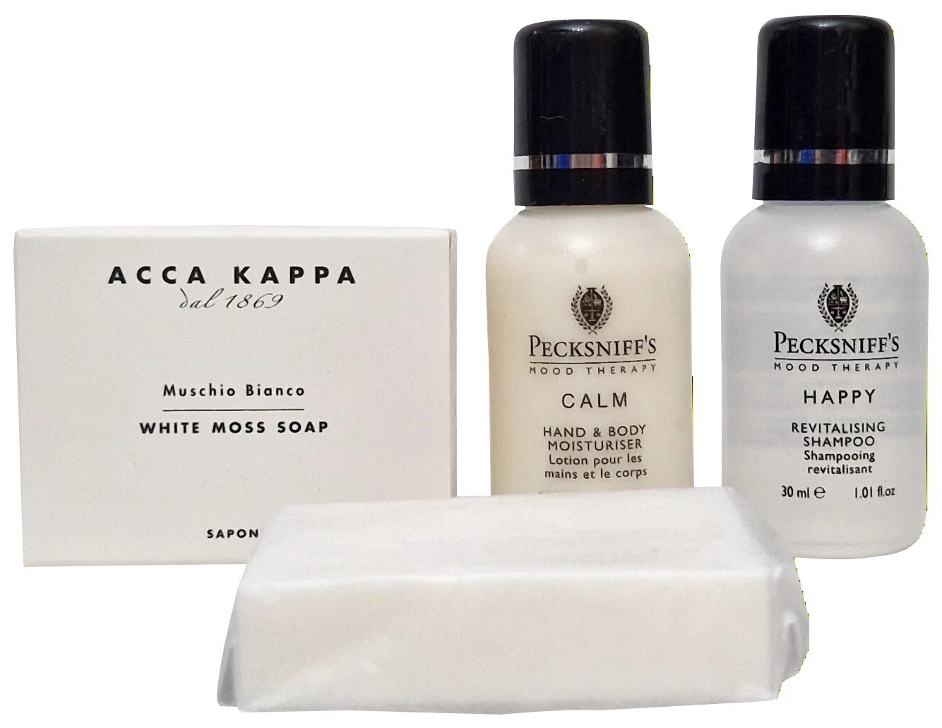 ACCA KAPPA PECKSNIFFS White Moss Soap Hand Body Moisturizer Revitalizing Shampoo