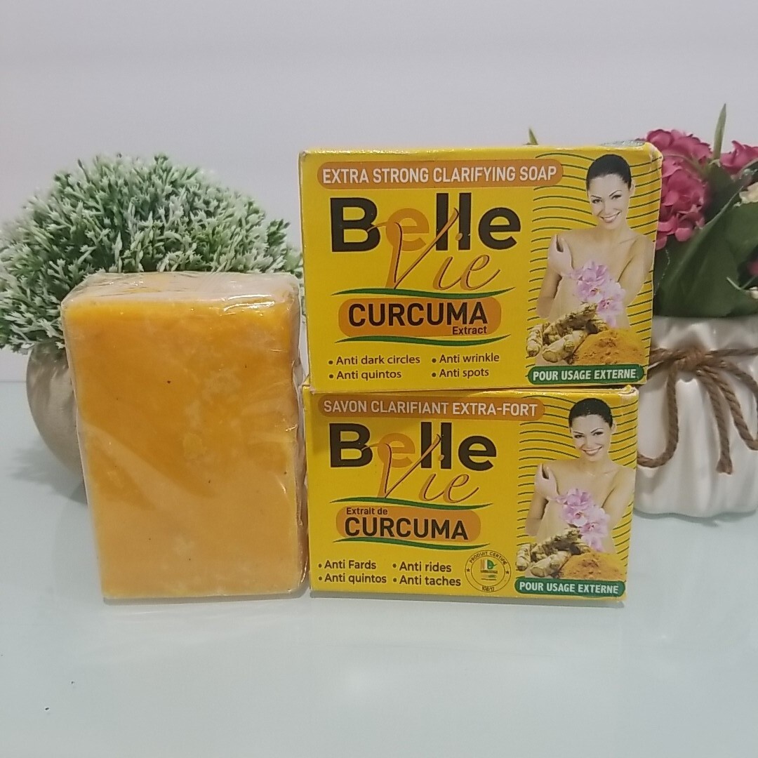 2X Belle Vie Rich Turmeric Soap. Curcuma Extract 225g 💯% AUTHENTIC