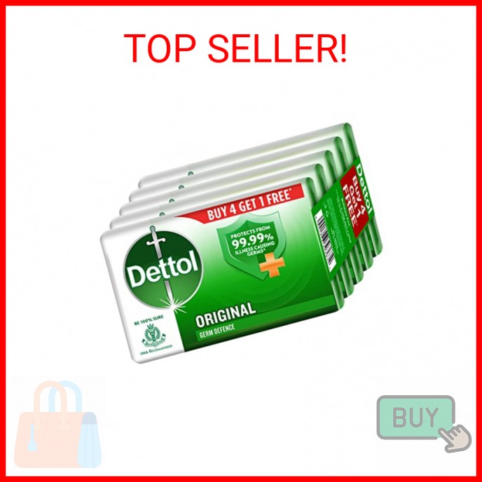 Dettol Original Germ Protection Bathing Soap bar, 150gm (Pack of 5)