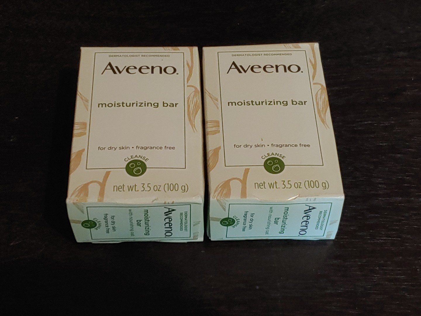 Aveeno 2Pk Moisturizing Bar For Dry Skin Fragrance Free 3.5 Oz