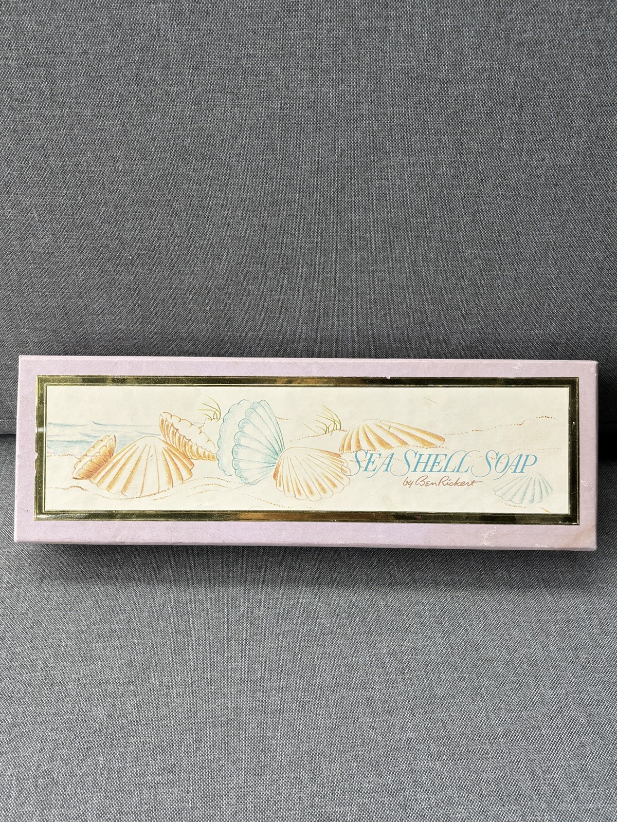 Decorative Sea Shell Soap by Ben Rickert – Vintage – 3 Purple + White Shells