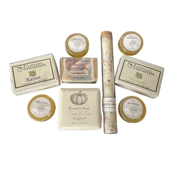 Bundle of Brand New Handmade & Non Handmade Soaps & Bath Salts (9 Item Bundle)