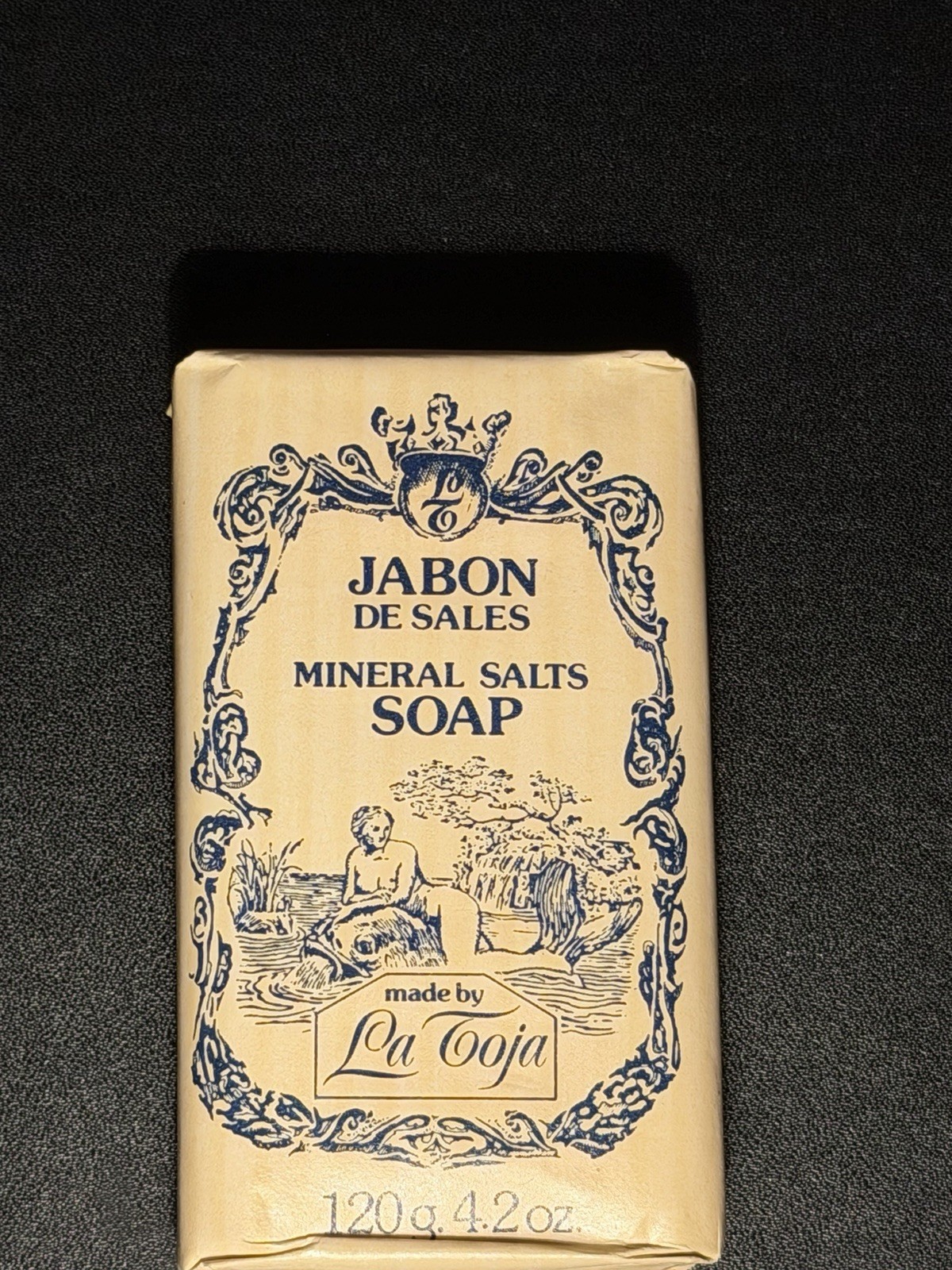 New Vintage Jabon De Sales Mineral Salt Bar Soap 4.2oz Made By La Toja