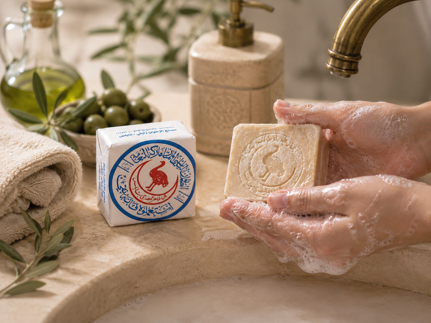 Traditional Nablus Soap Organic Virgin Olive Oil صابون نابلسي زيت زيتون بكر
