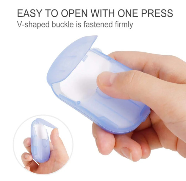 5-Travel Colorful Soap Sheets–Disposable Paper for Camping & Travel or on the Go