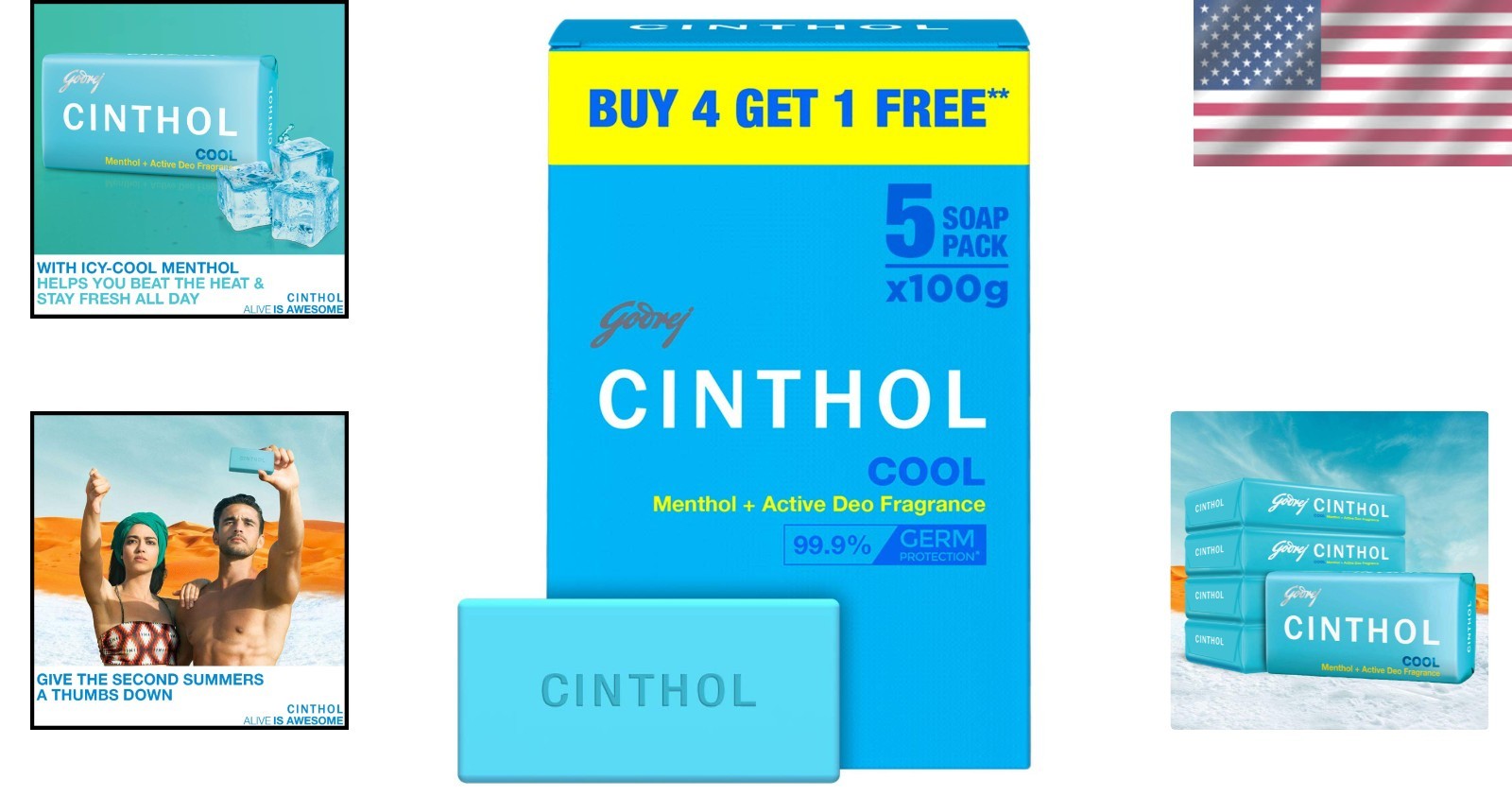 Refreshing Menthol Soap Pack of 5