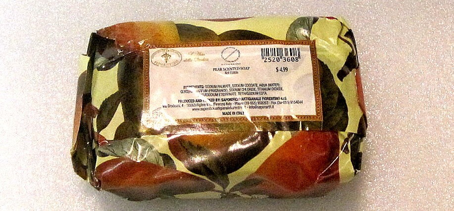 SAPONIFICIO ARTIGIANALE FIORENTINO PEAR ~ PERA SCENT 6.7 OZ LARGE BAR SOAP ITALY