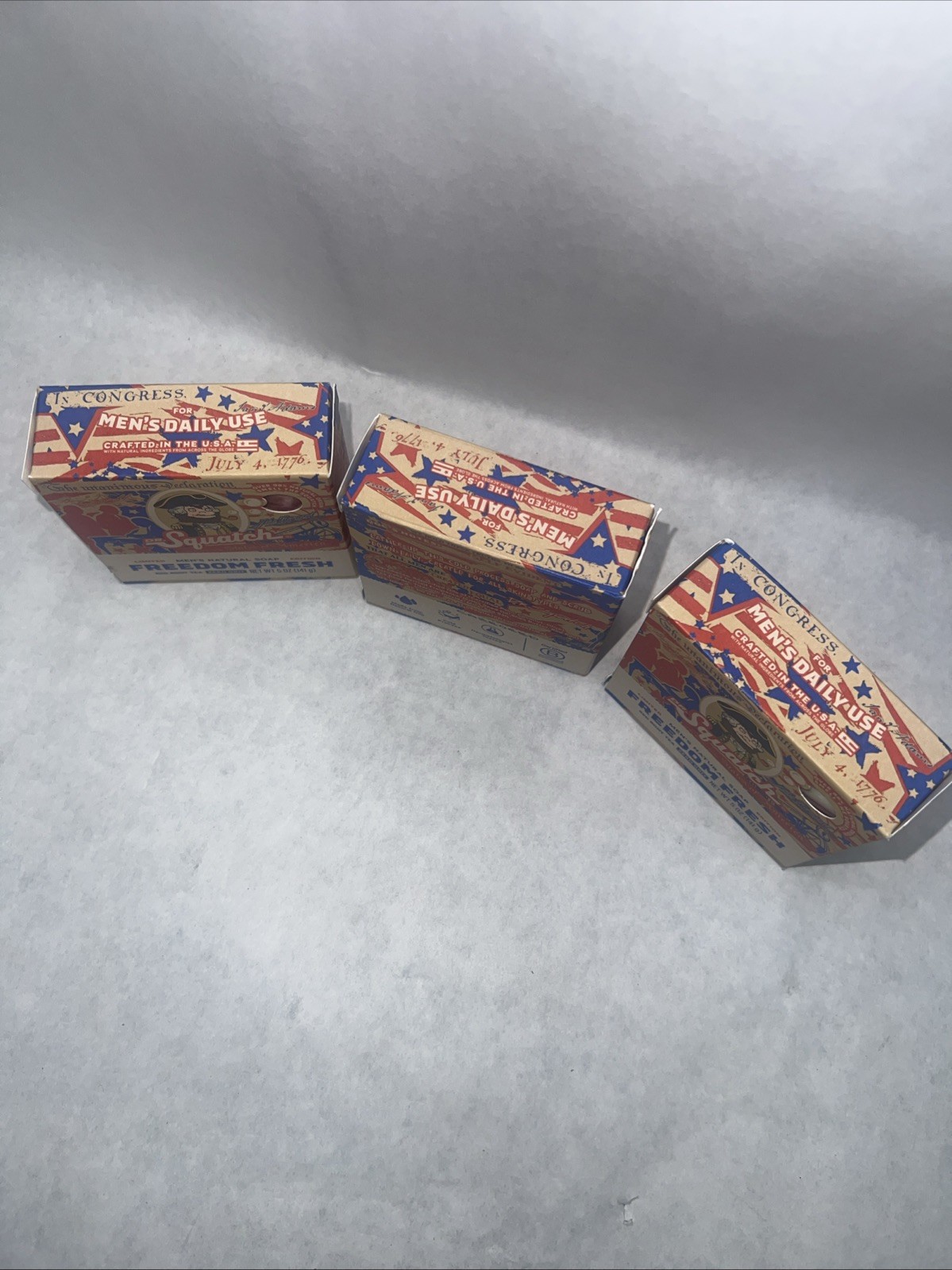 DR. Squatch Freedom Fresh Bar Soap – 5oz Red Root Tea ZERO GRIT – Lot Of 3