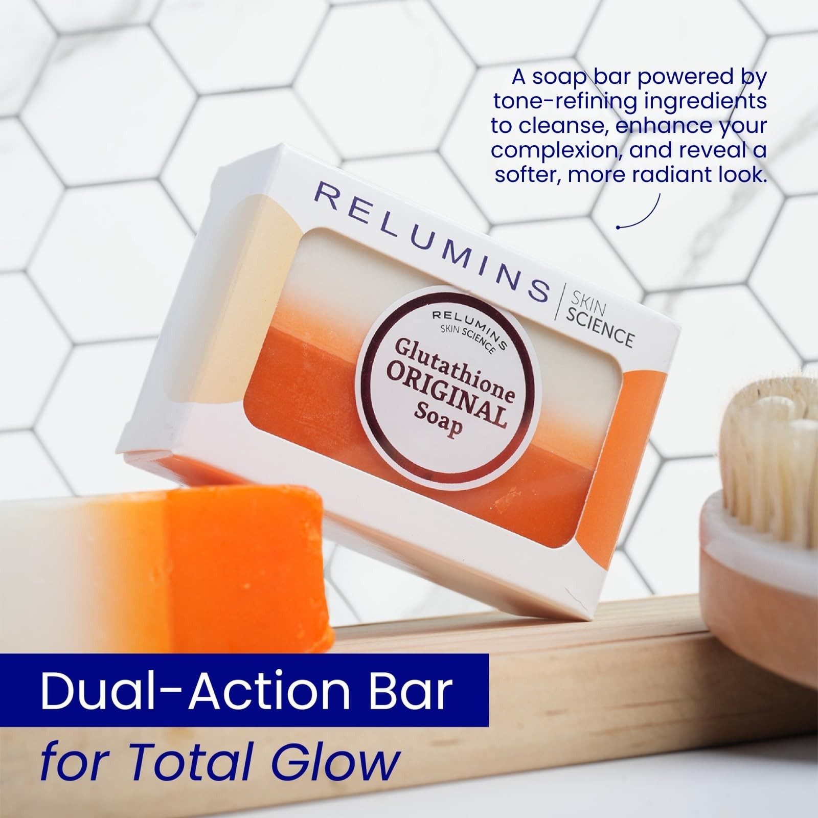 Relumins Kojic Acid & Glutathione Dual Lightening Bleaching Soap