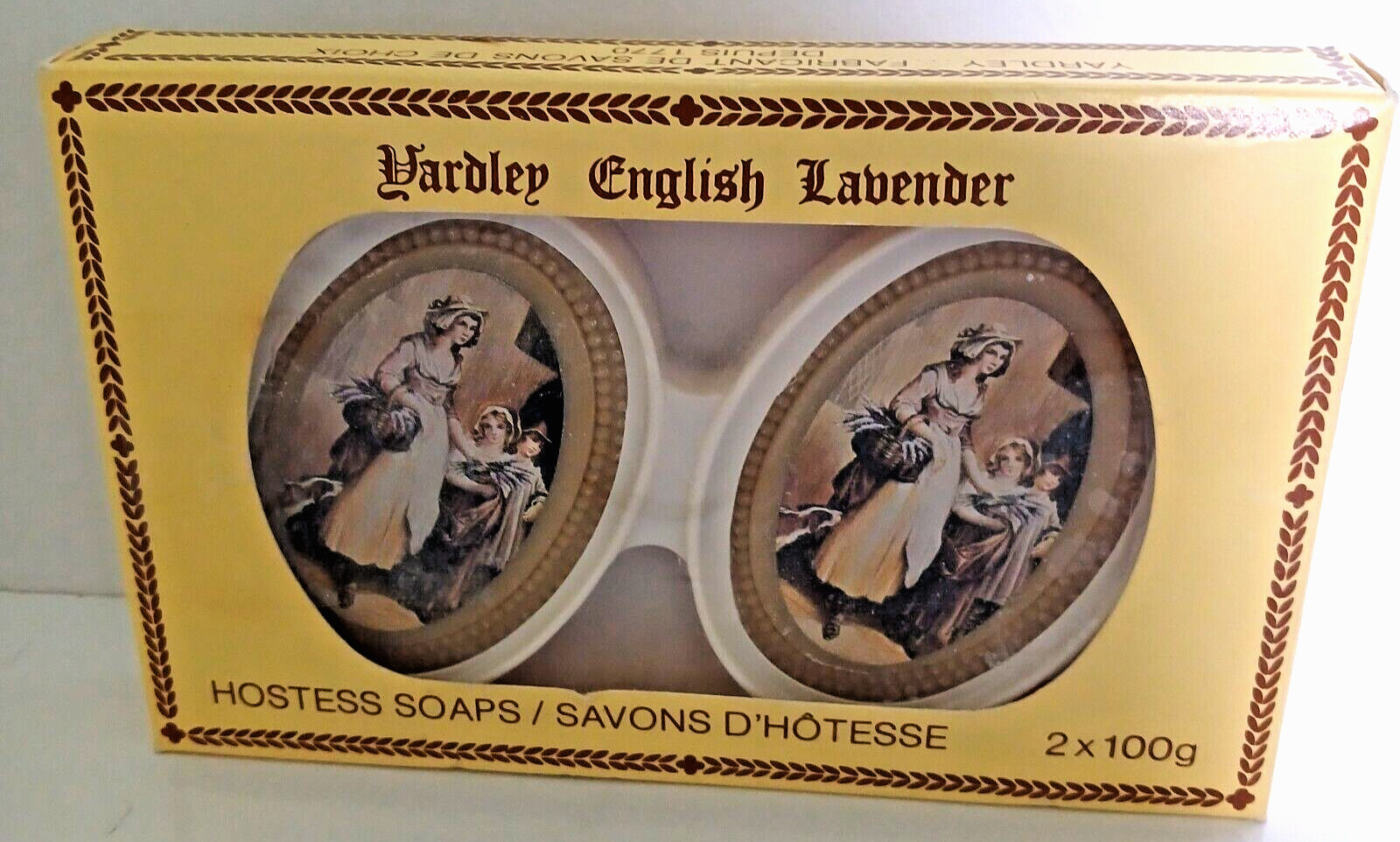 Vintage Yardley English Lavender Hostess Soaps Set of 2 X 100g NEW in Box Canada