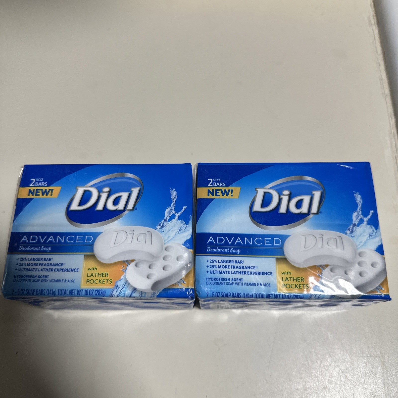 2 packs of Dial Advanced Deodorant Soap w/ Lather Pockets 5oz Pack Of 2