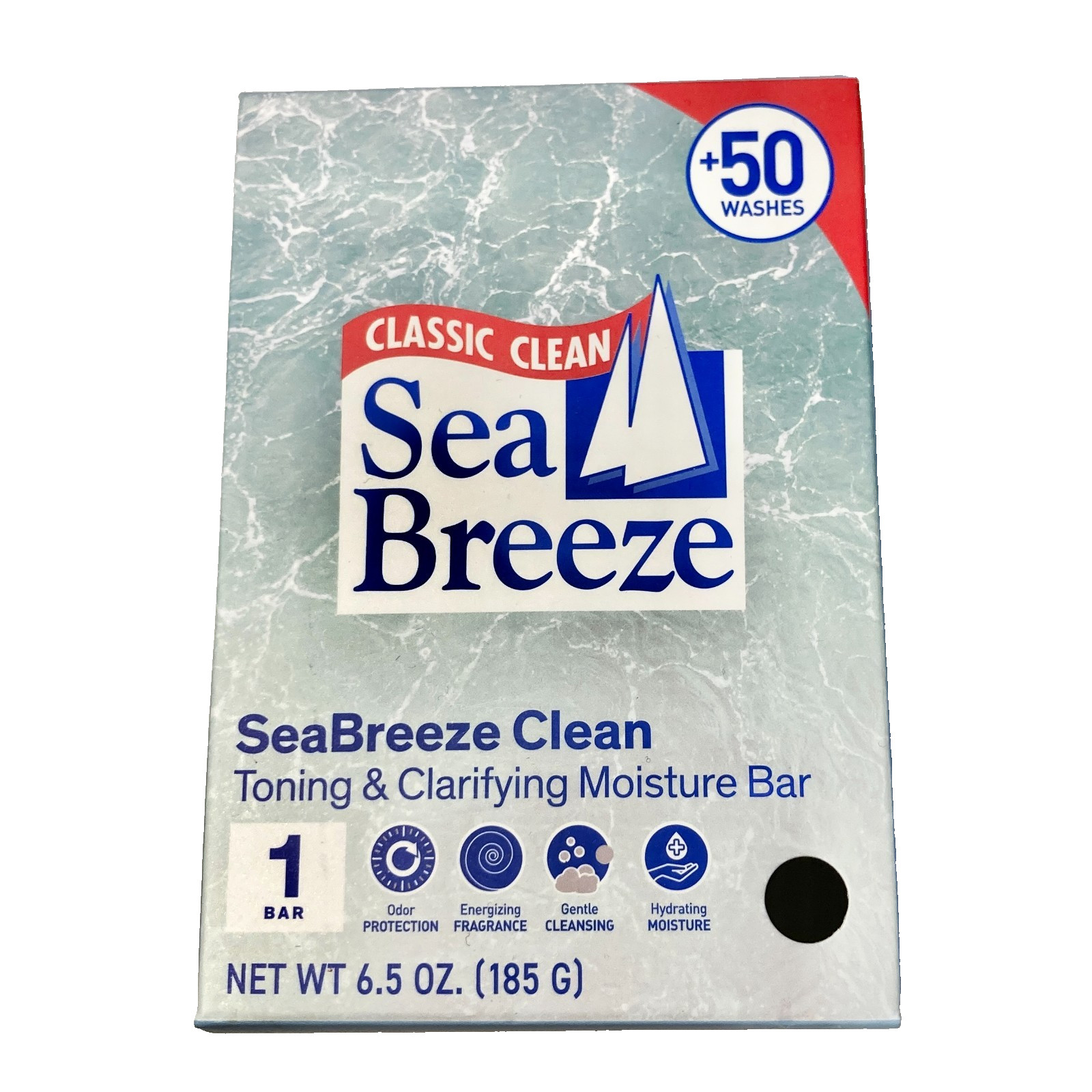 4 SEA BREEZE Classic Clean Toning & Clarifying Moisture BAR SOAP 6.5 oz X 4 Bars