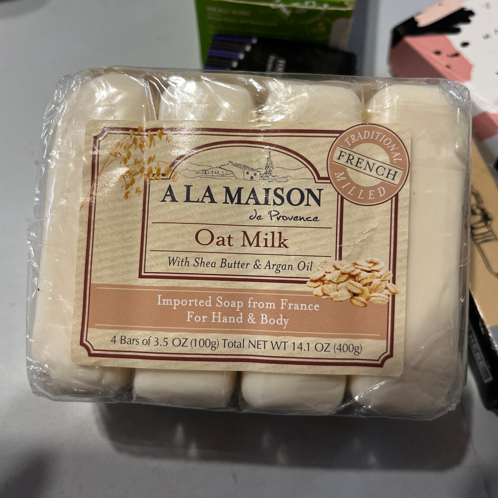 A La Maison Hand & Body Bar Soap – Oat Milk 4 in a pack