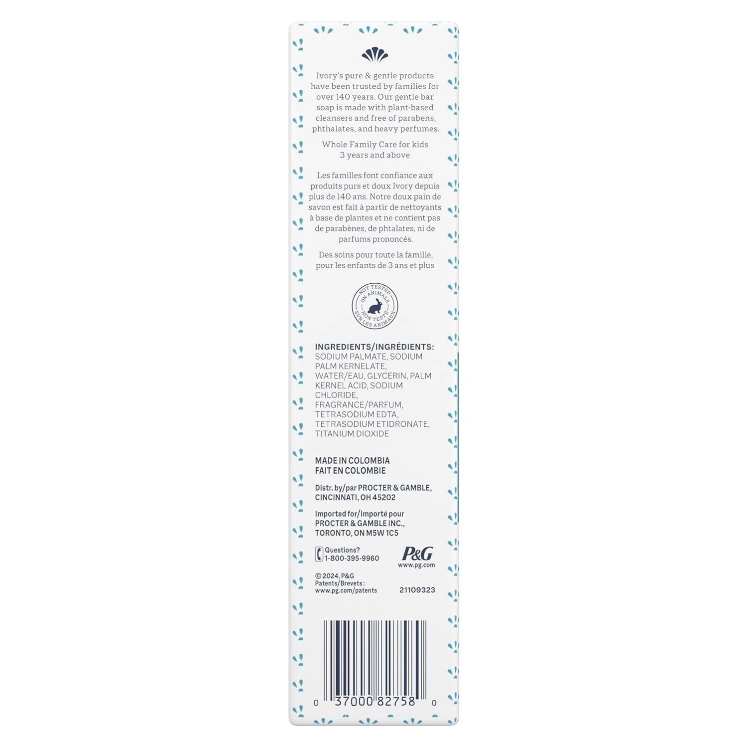 Ivory Gentle Bath Bar Soap, 4 oz 10 Count, 99.44 Pure, Family Pack