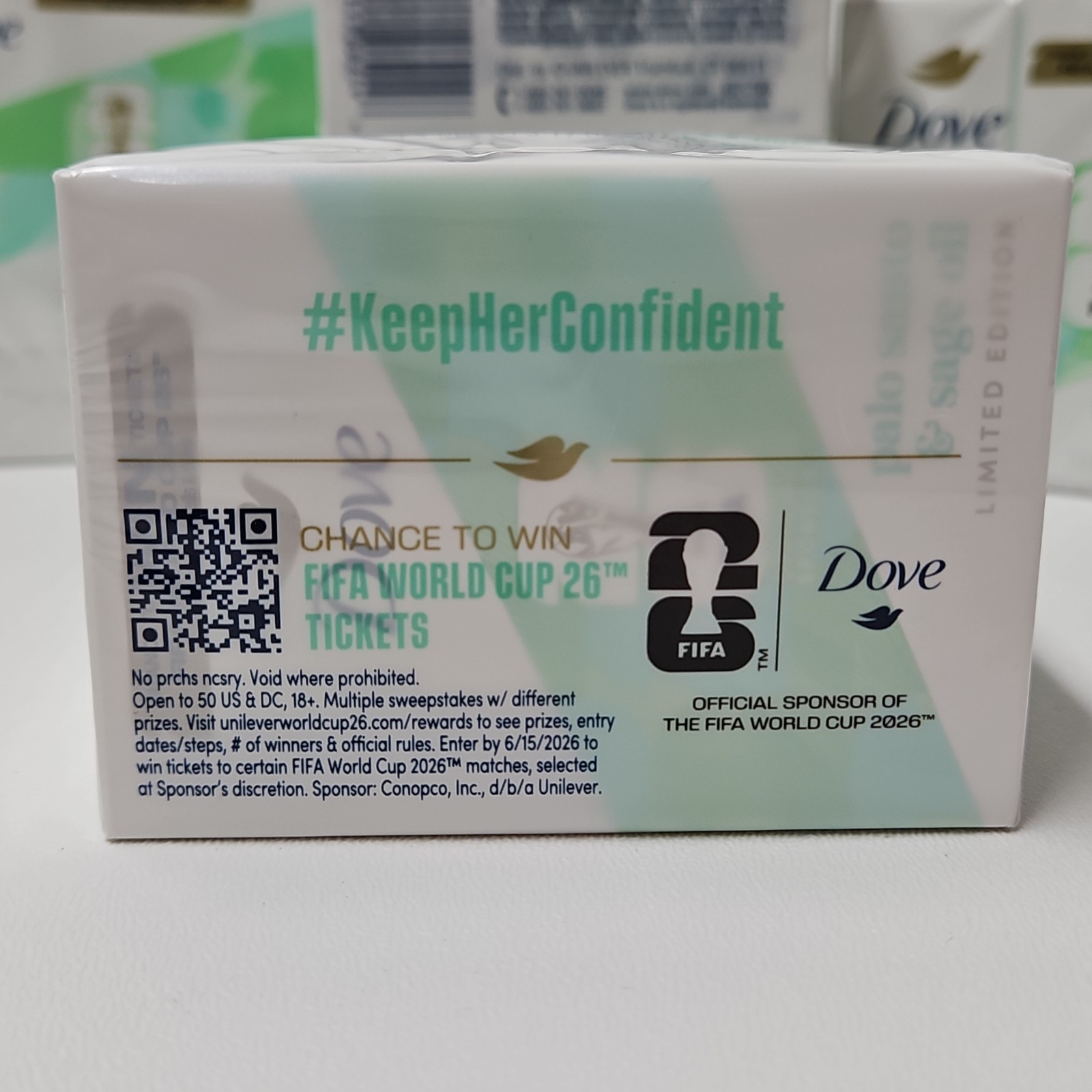 5x Dove Beauty Bar Palo Santo & Sage Oil Limited Edition 3-Bar Packs FIFA 2026