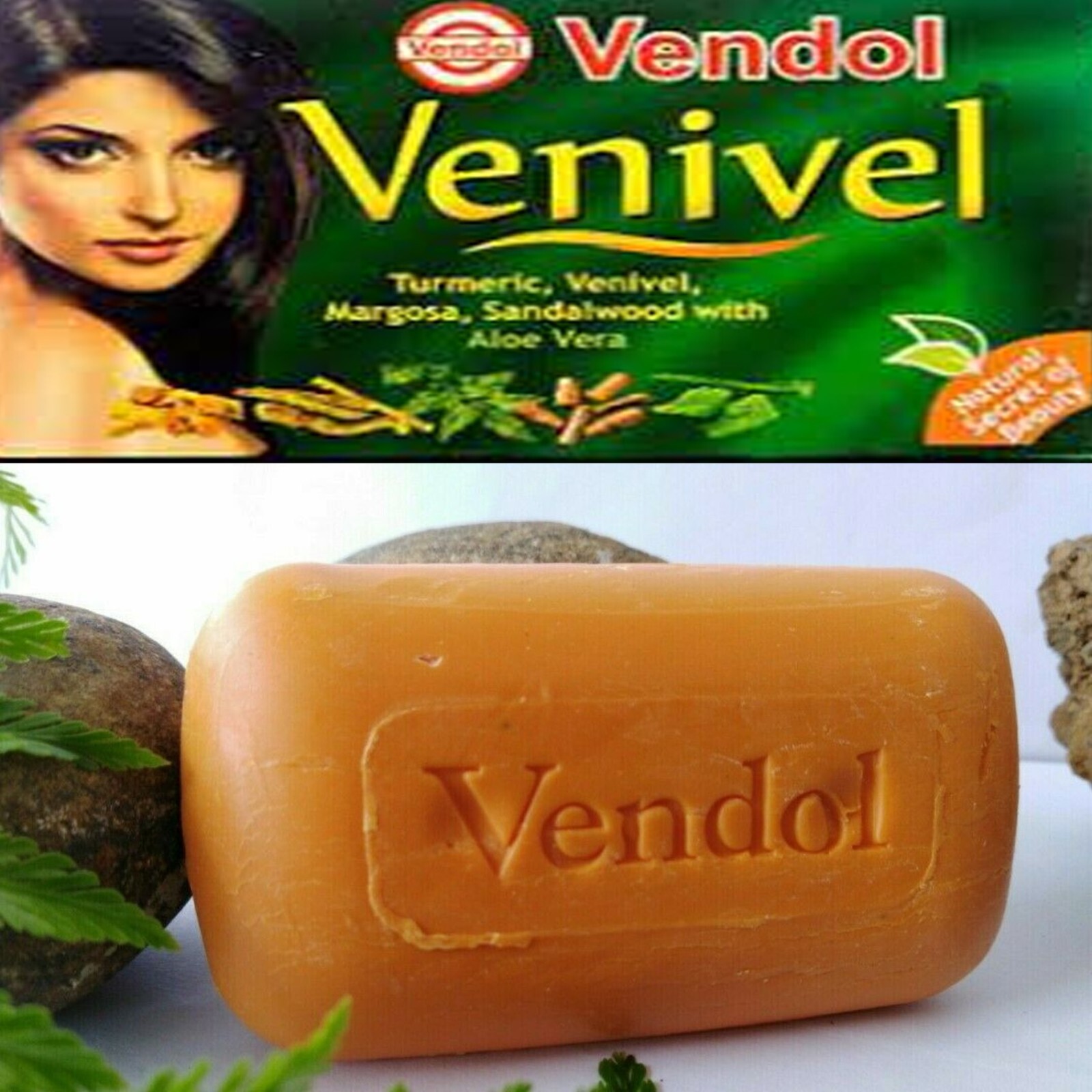 80 g *4 VENIVEL SOAP Herbal Ayurveda Beauty Soap Vendol Soap 100% Pure Natural