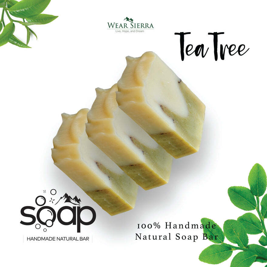 Handmade Natural Anti-Acne Tea Tree Bar Soap, Gift For Her, Gift For Mom