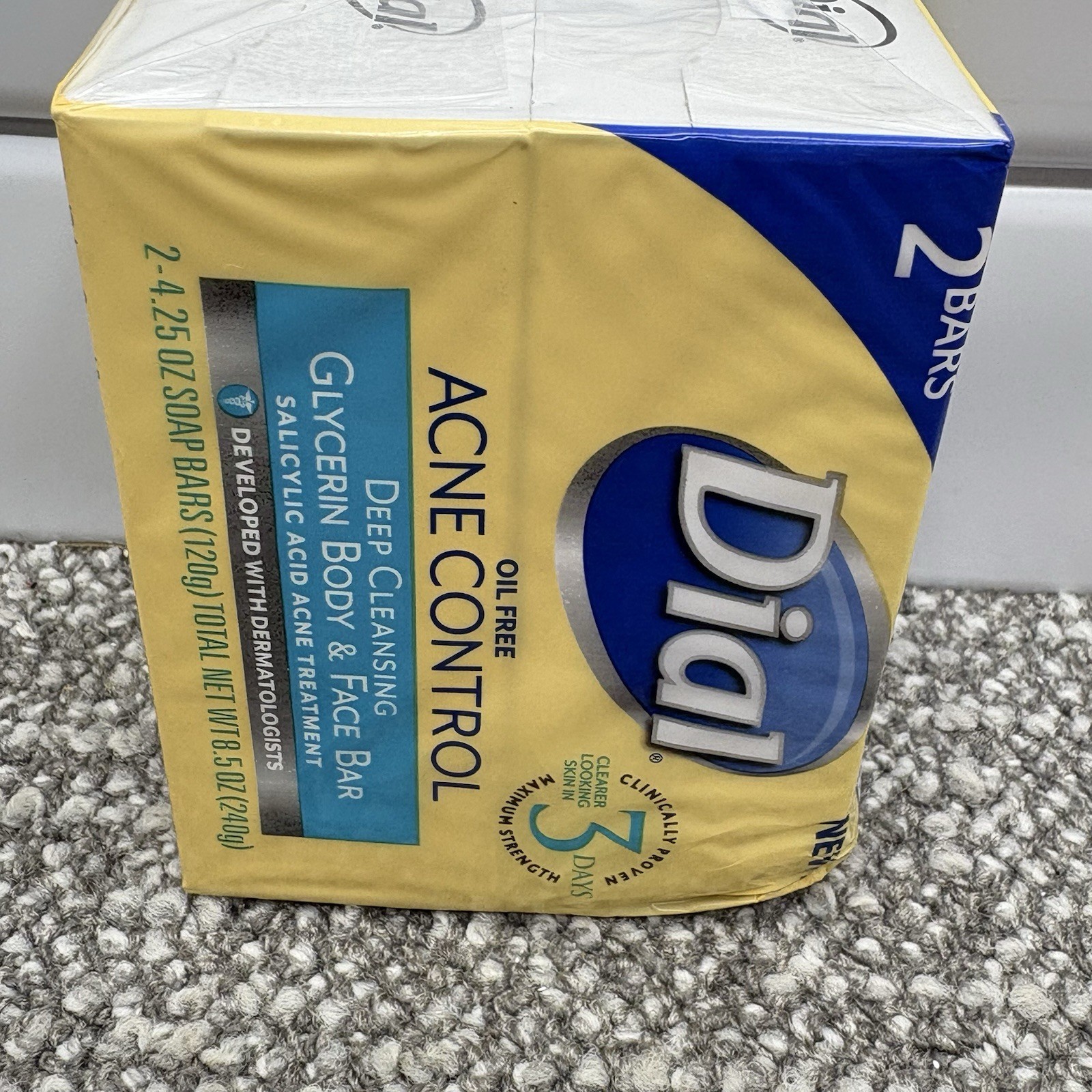 Dial Oil Free Acne Control Deep Cleansing Bar Soap 2 Bars Sealed Discontinued