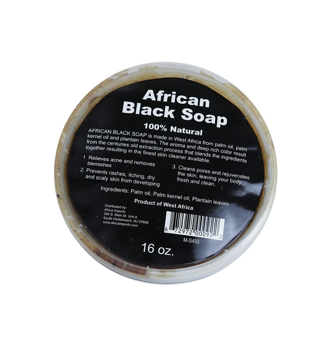 African Black Soap 100% All Natural 16 oz Raw Paste West Africa M-S493