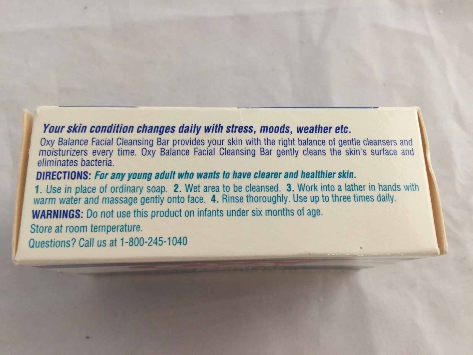 Oxy balance facial cleansing bar soap 3.25oz. Vinage sealed