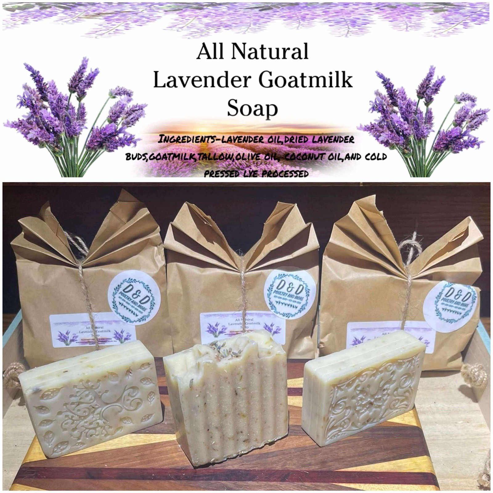 All Natural Goat Milk Soap With Tallow And Other Natural Products