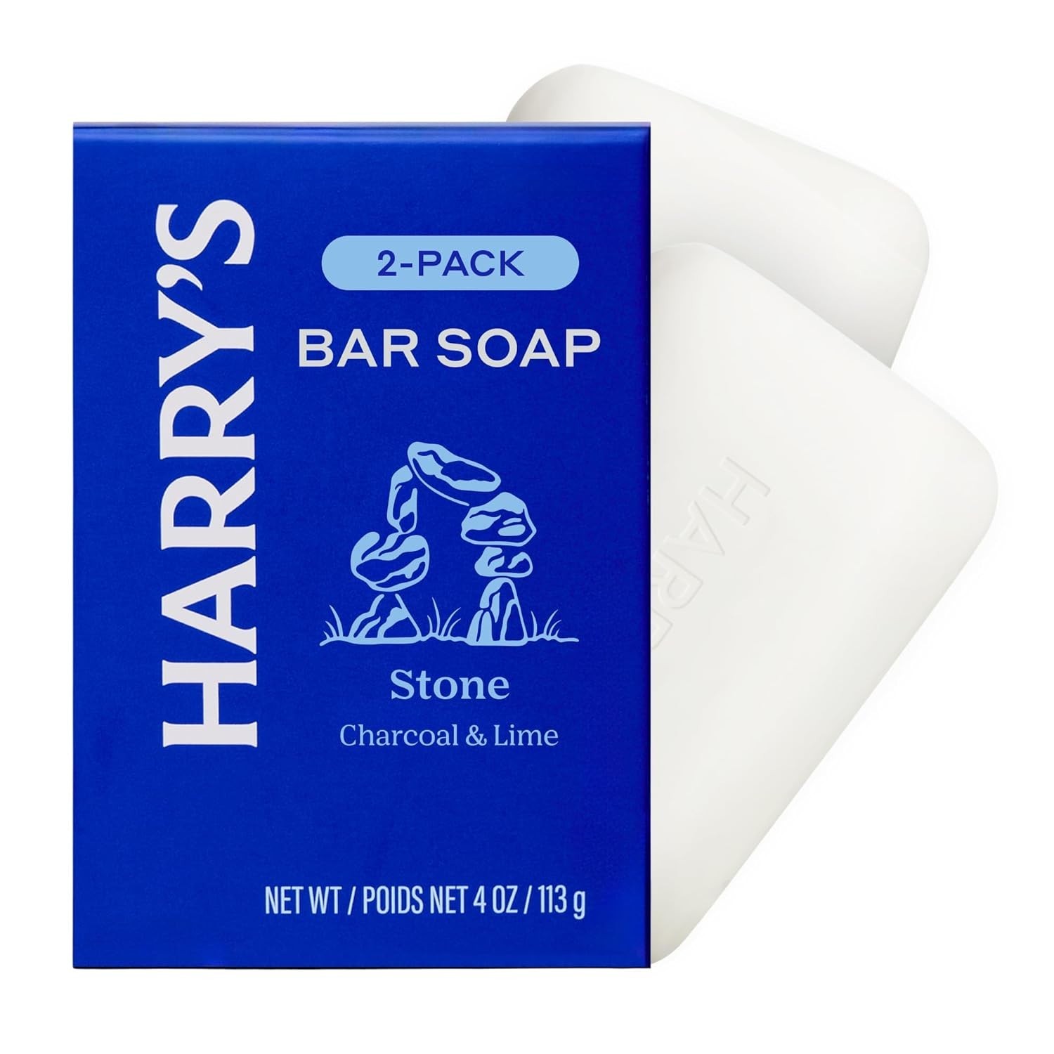2 Pack Men’s Body Bar Soap – Stone Scent, Oil Control & Eco-Friendly Formula