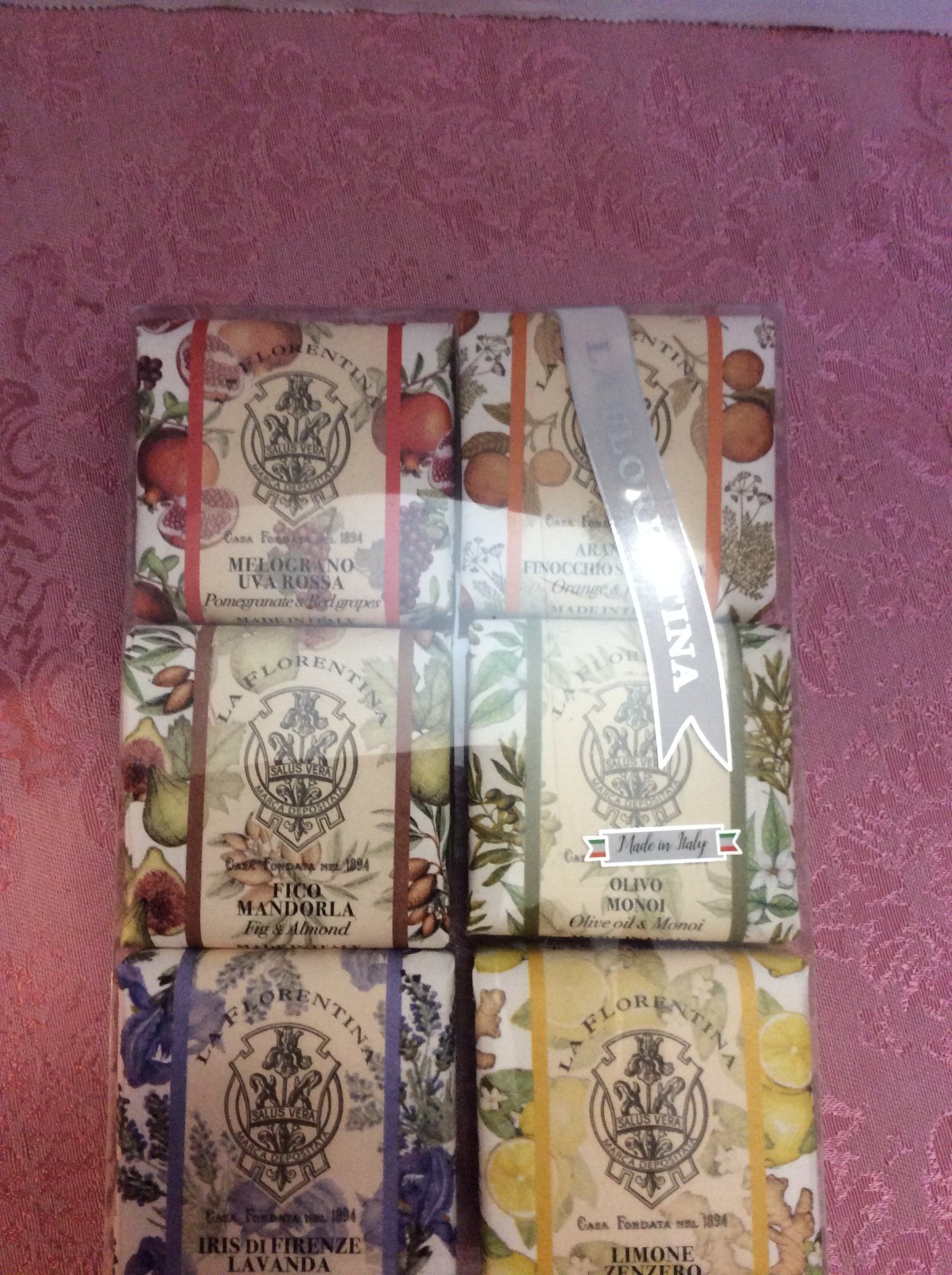 La Florentina Italian Soap Collection Gift Set Of 6 Assorted Scents 3.7oz