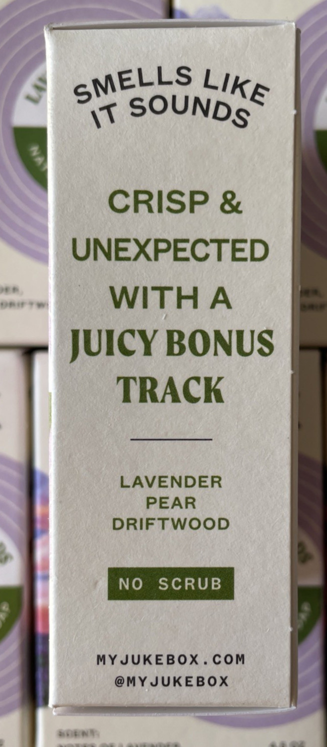 7 Dr. Squatch Jukebox Lavender Fields Forever Lavender Pear Bar No Scrub 4.5 oz.