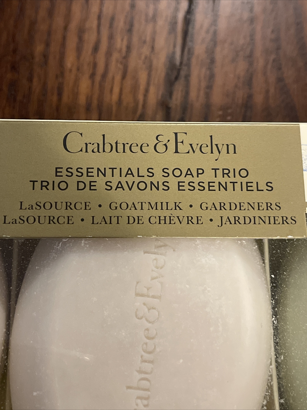 Crabtree & Evelyn Gardener LaSource Goatmilk Essentials Bar Soap Trio Gift Box