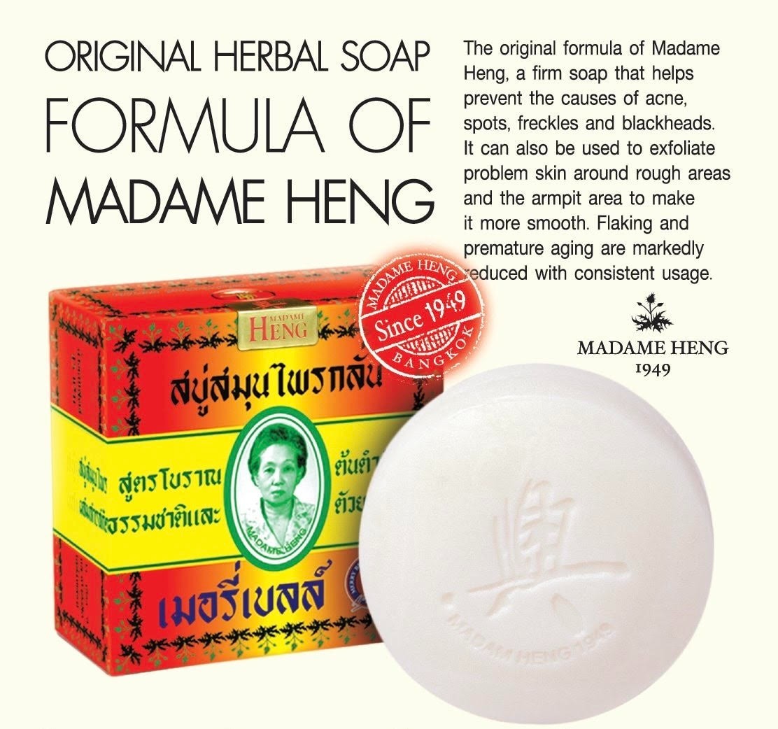 Madame Heng Herbal Soap Set of 6 Thai Traditional Soap 160g Each Merry Bell