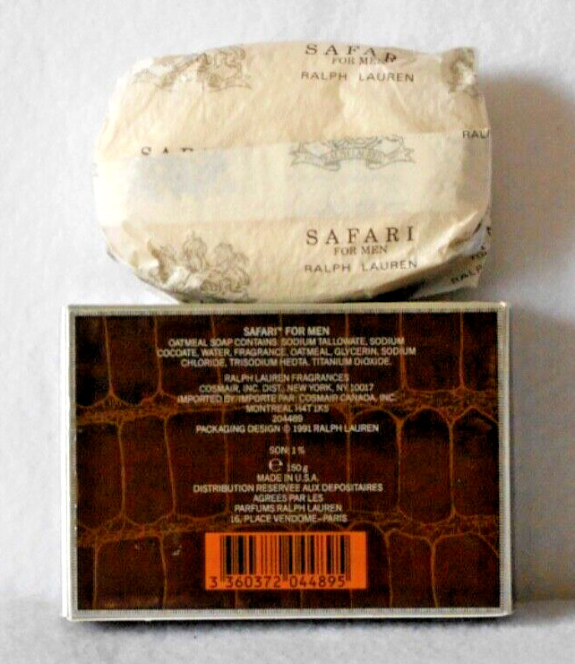 RARE RALPH LAUREN SAFARI FOR MEN 5.3 OUNCE OATMEAL SOAP – NEW WITH BOX!