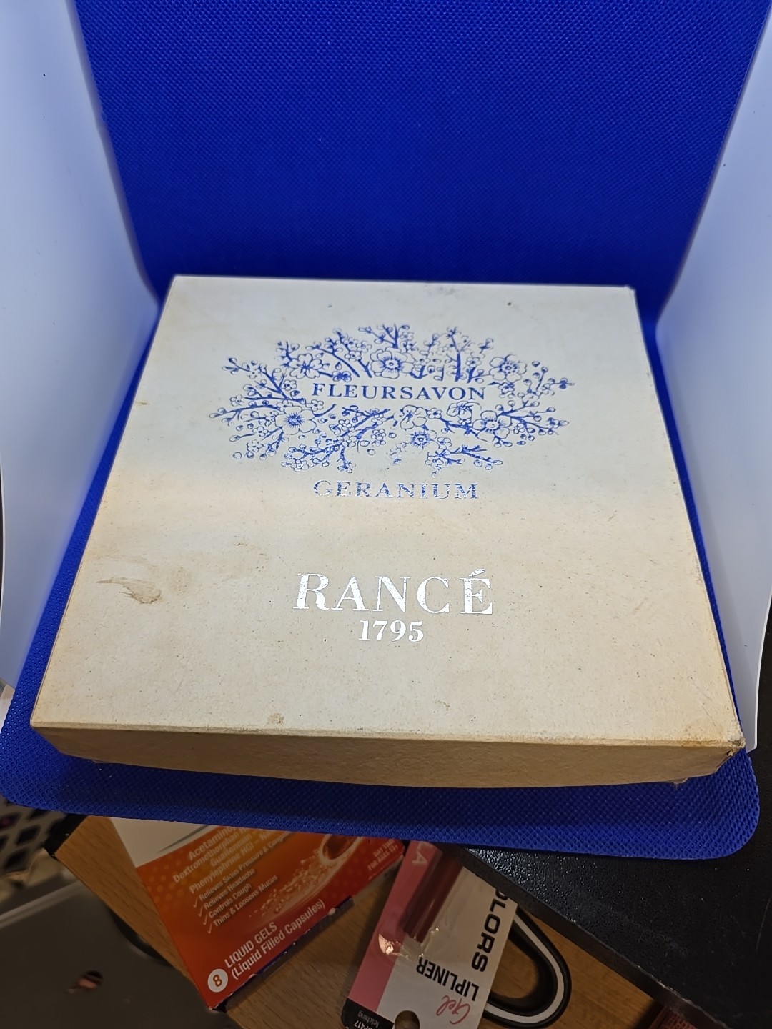 Rance 1795 Fleursavon Geranium Luxury 4 Pc French Perfumed Soaps Box Damaged New