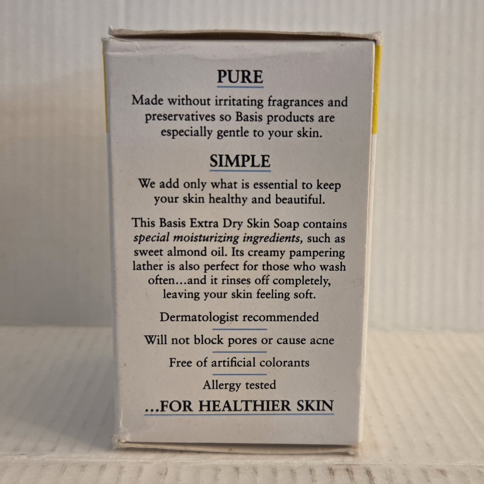 Basis Facial Bar Extra Dry Skin 2 Bars 6.0 Oz x2 Fragrance & Preservative Free
