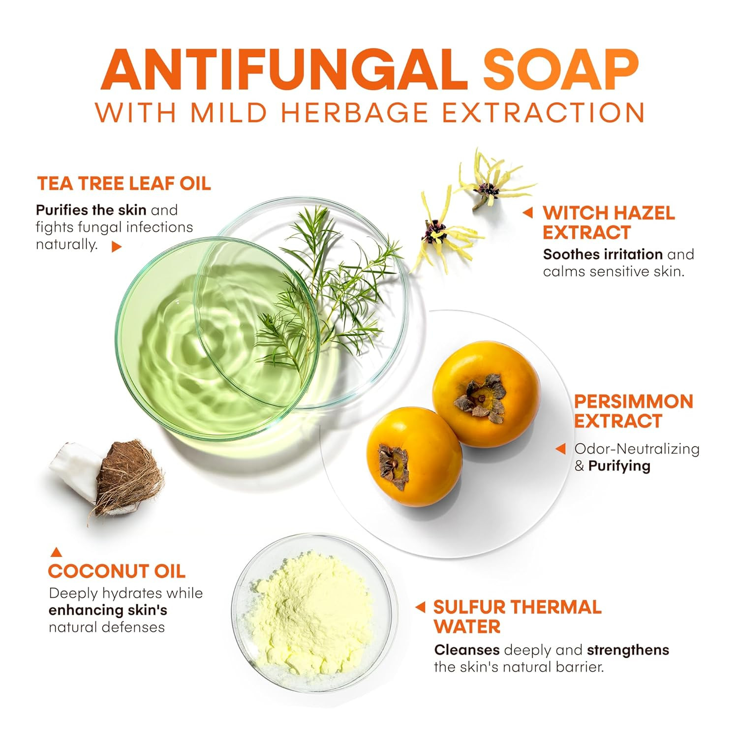 Antifungal Soap Bar: Antifungal Soap Treatment for Ringworm, Jock Itch & Athlete